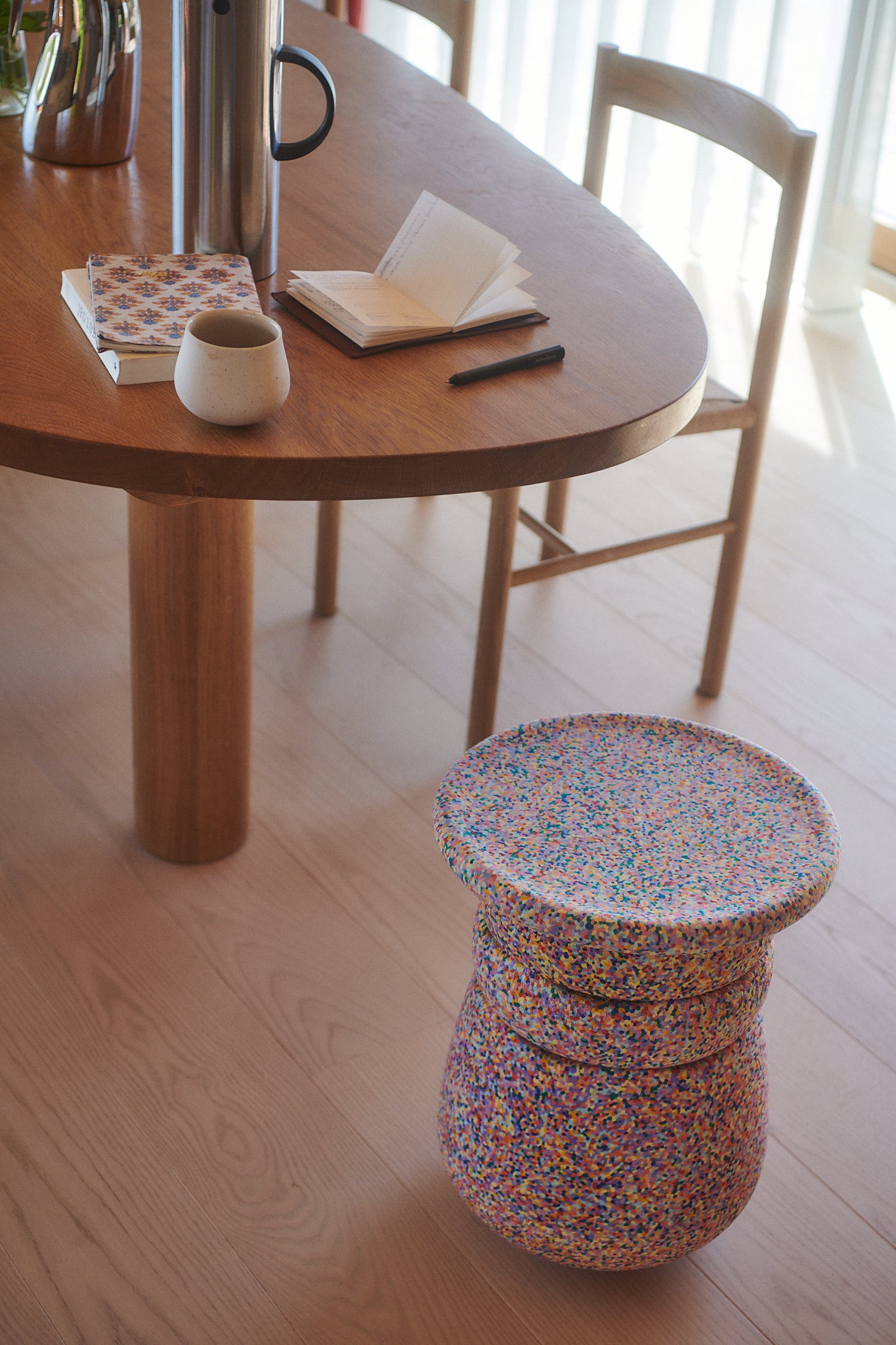 Stapelstein - Dynamic all – Modular stool for movement & concentration at any age (Super confetti)