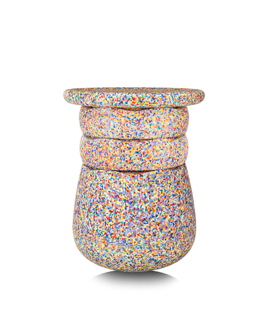 Stapelstein - Dynamic all – Modular stool for movement & concentration at any age (Super confetti)