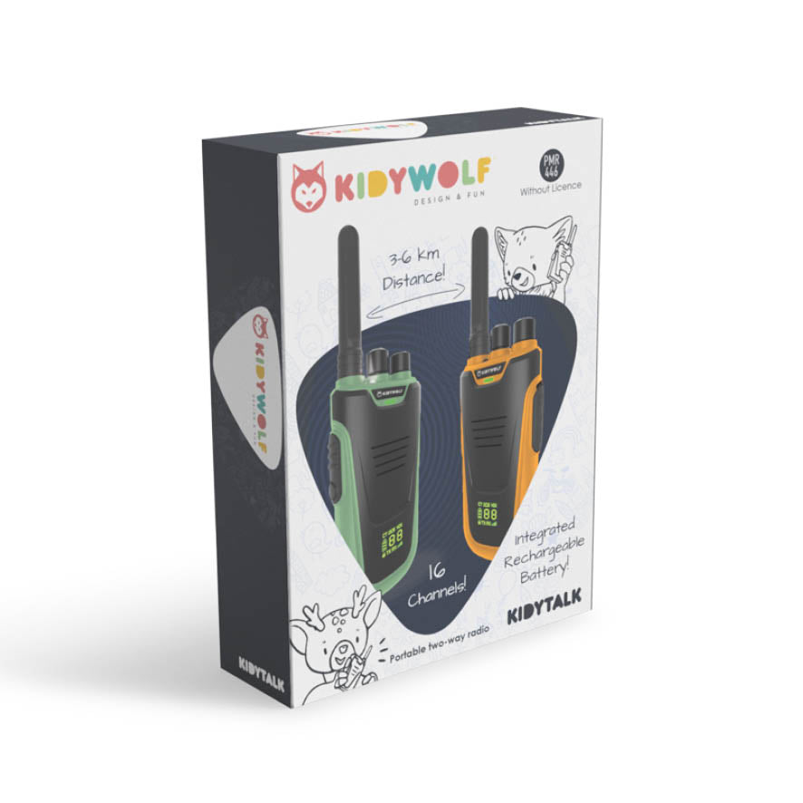 Kidywolf - Kidytalk Walkie-Talkie green/yellow