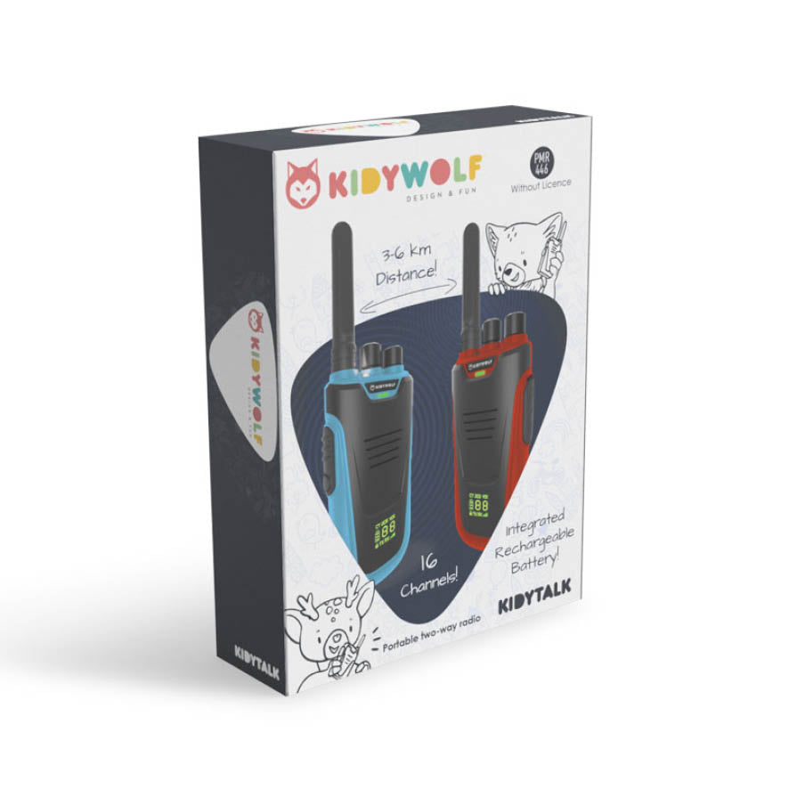 kidywolf - Kidytalk Walkie-Talkie blue/red