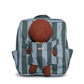 Gommu - Gommu Big stripes Backpack (BOTTLE GREEN/DENIM BLUE)