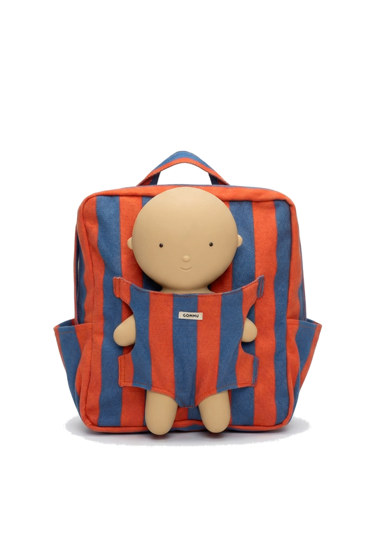 Gommu - Gommu Big stripes Backpack (LIGHT NAVY/SUMMER RED)