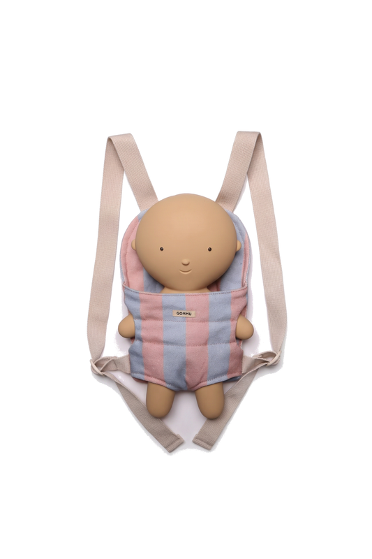 Gommu - Gommu big stripes Carrier (WASHED BLUE/WILD ROSE)