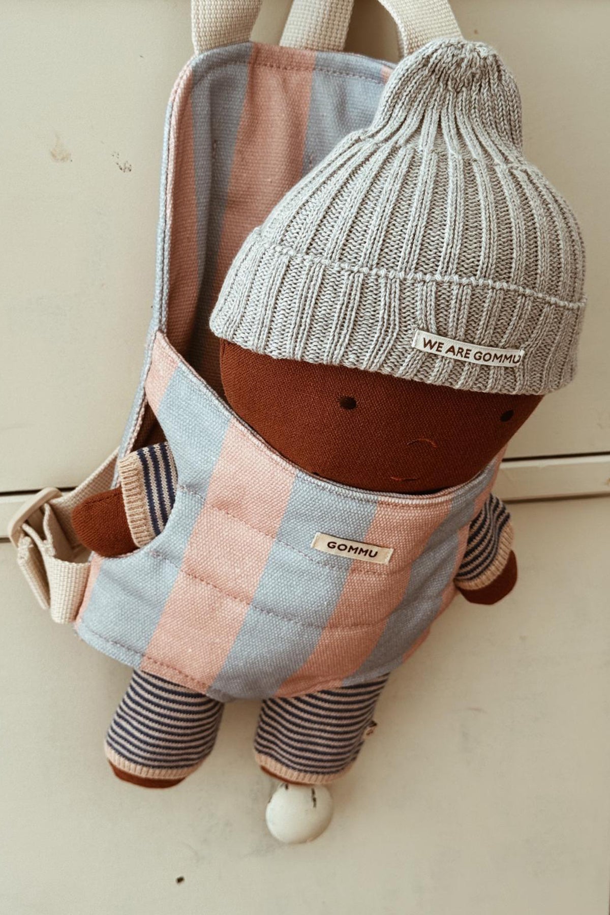 Gommu - Gommu big stripes Carrier (WASHED BLUE/WILD ROSE)
