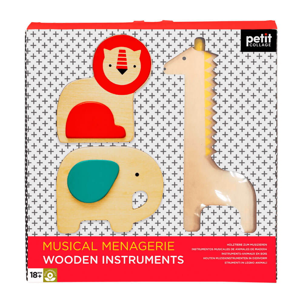 Craftable Instruments Animals Petit Collage - Musical Menagerie Wooden animal instruments ...