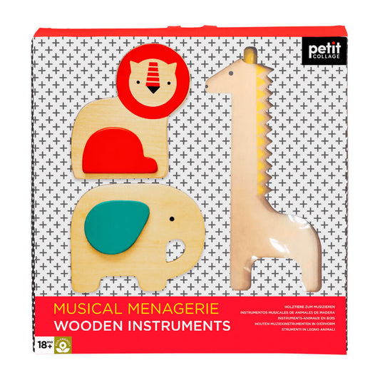 Petit Collage - Musical Menagerie Wooden animal instruments