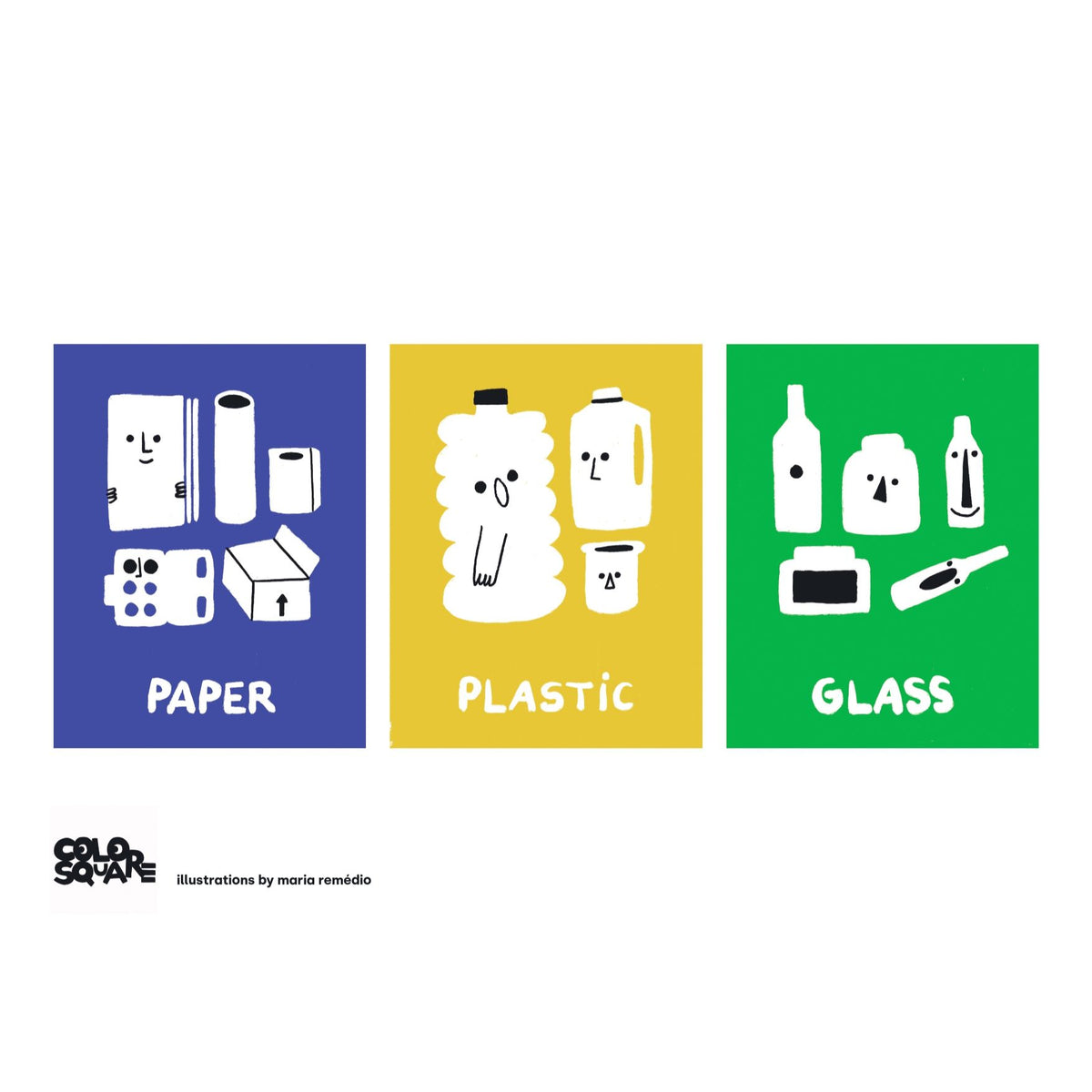 Garbage Label Color Color Square