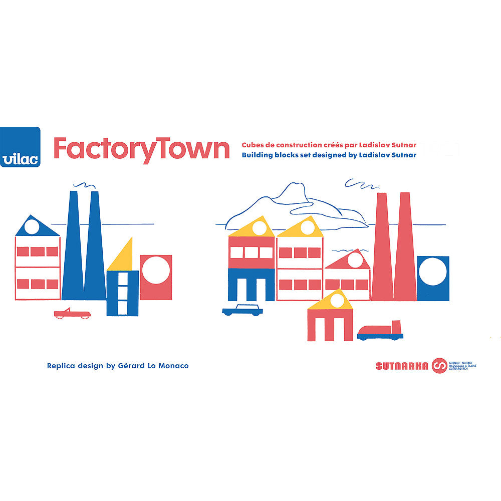 Vilac - Factory Town cubes Ladislav Sutnar