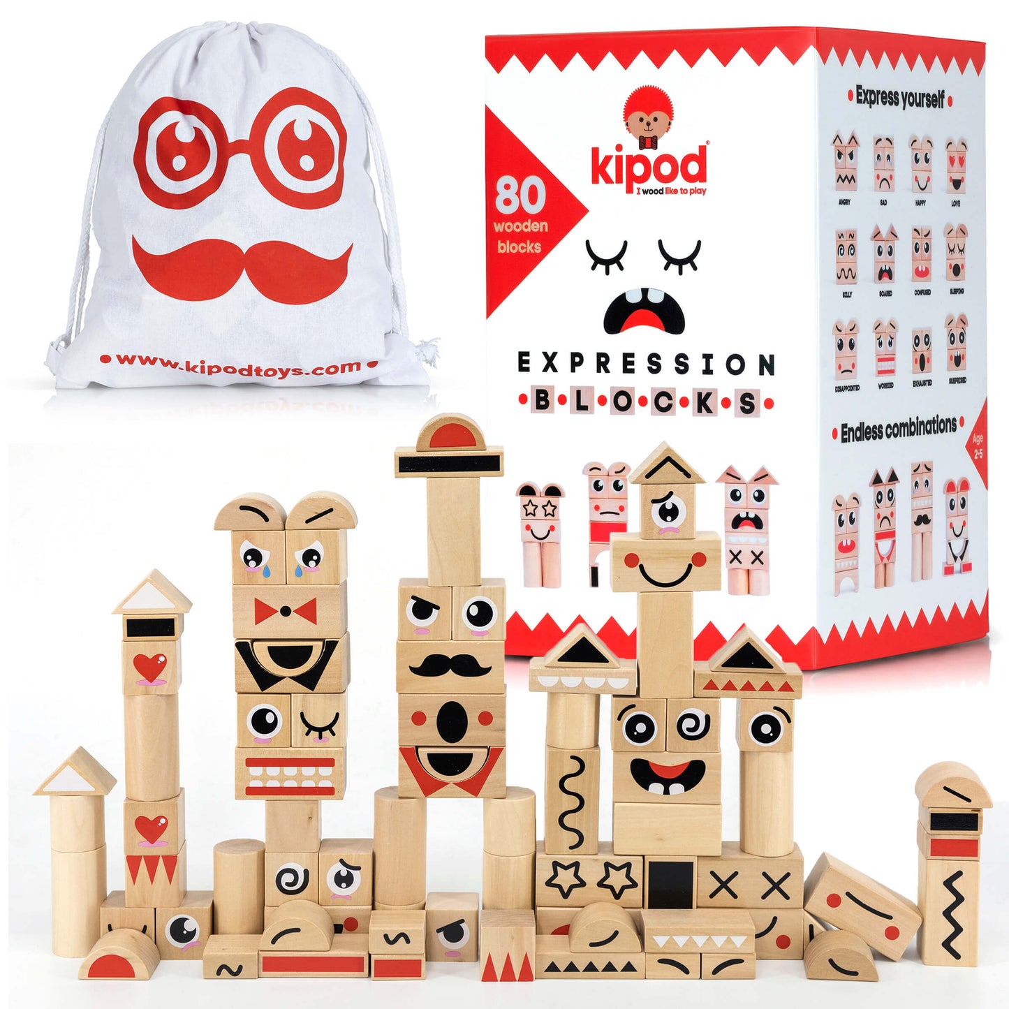 Kipod - Expression wooden blocks