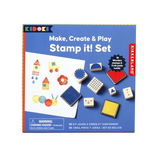Kikkerland - Kidoki Make, create & play stamp it! Set