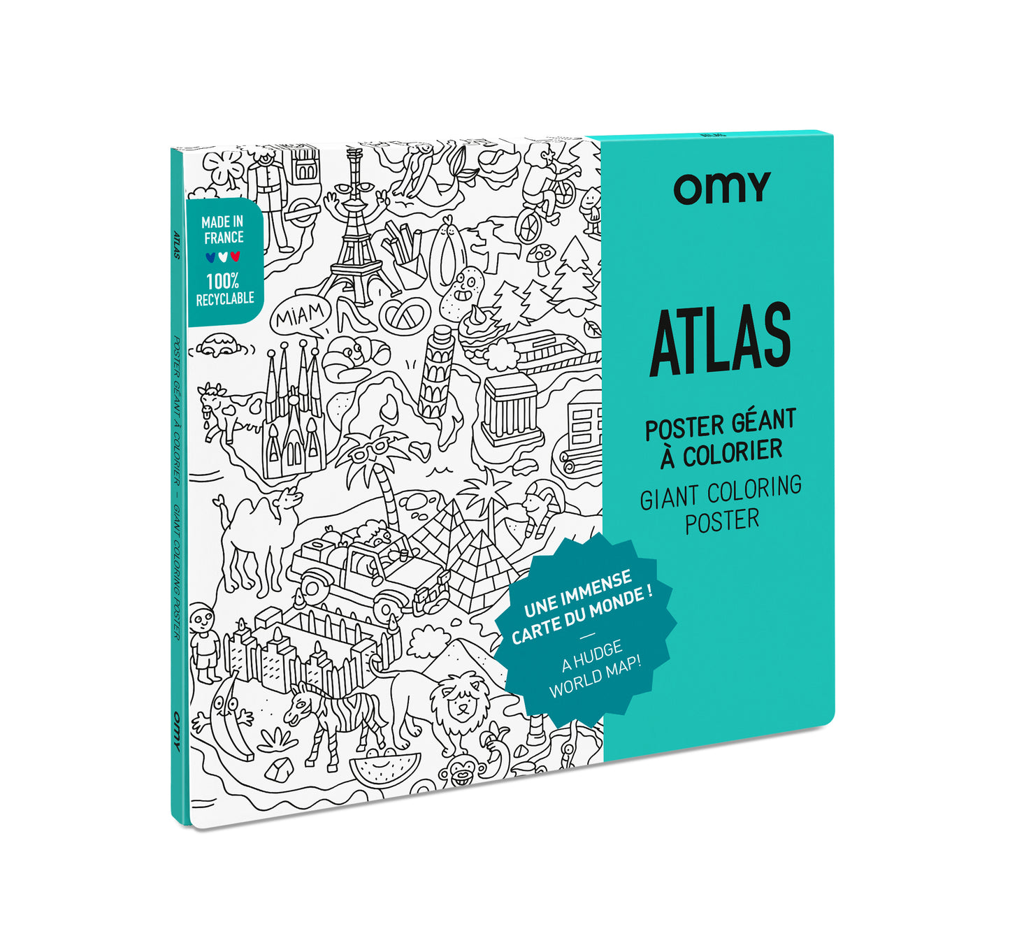 Omy - Atlas Coloring Poster