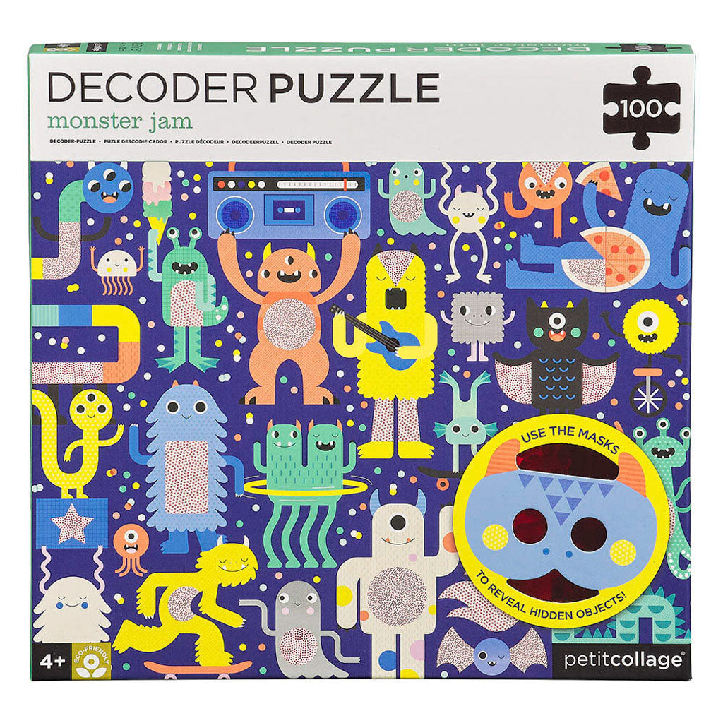 Petit Collage - Monster Jam 100-Piece Decoder Puzzle