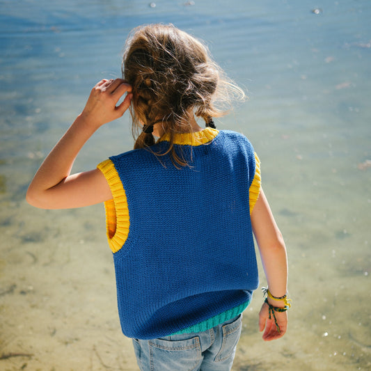 Colete de algodão colorido