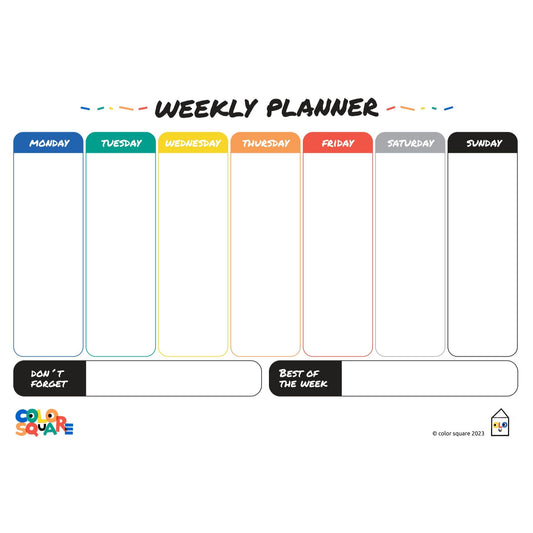 Color Square "Weekly Planner"
